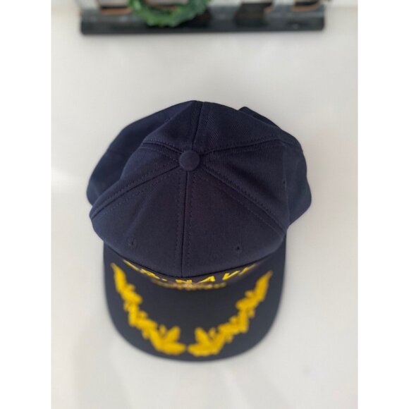 US Navy Cap Retired Snap Back Baseball Blue Embroidered OS Naval Aviation Wings - Picture 6 of 16